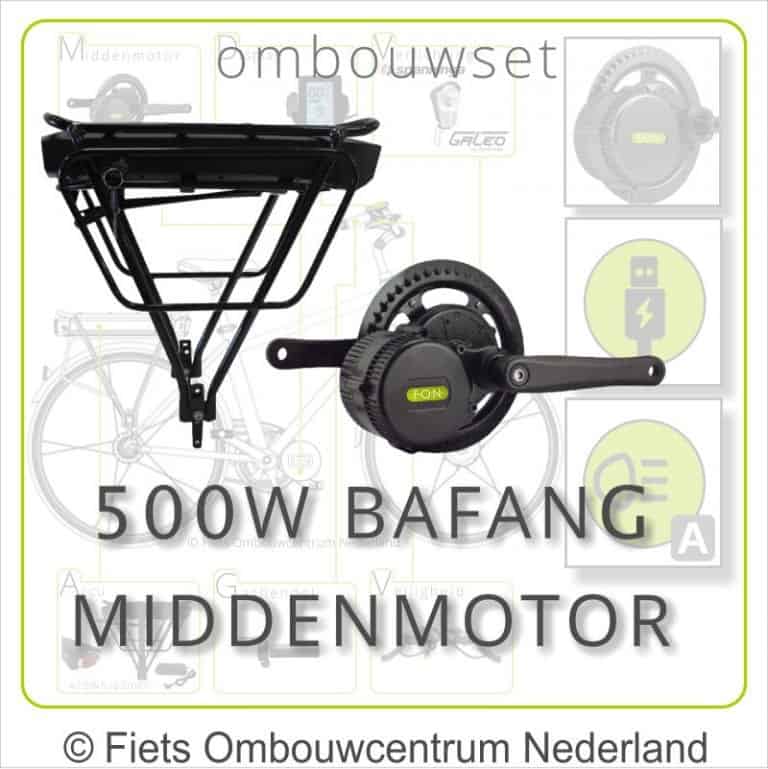 Ombouwset met 500W Bafang Middenmotor Bafang BBS 500W Drageraccu 01